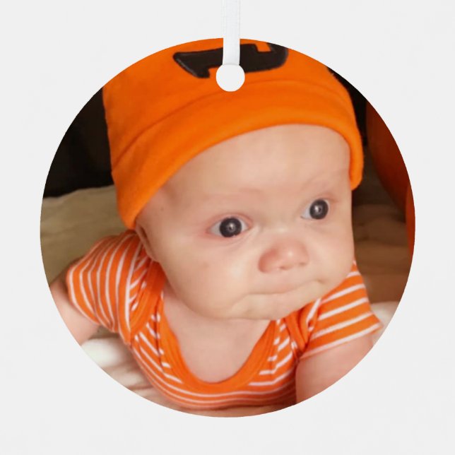 Photo First Halloween Double Sided 1st Photo Metal Tree Decoration (Front)