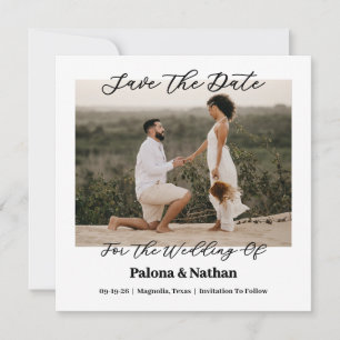 Photo Flat Save The Date Card