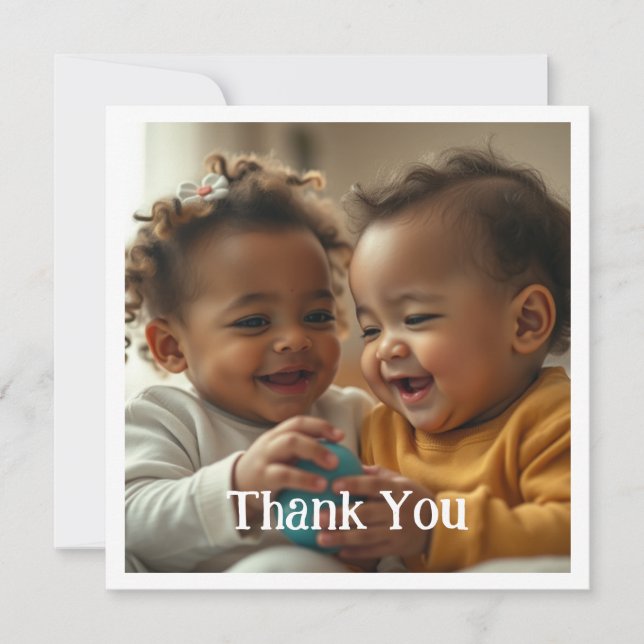 Photo Flat Thank You Card (Front)