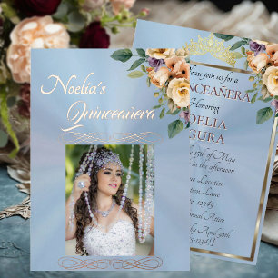 Photo & Floral - Blue Quinceanera