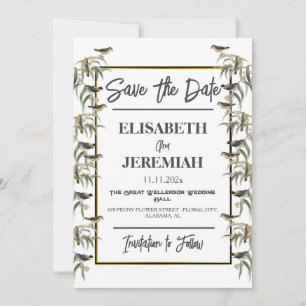 Photo Floral Classic Wedding Save the Date  Invitation