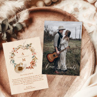 Photo Floral Western Crest Monogram Wedding