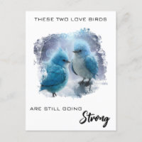 *~* PHOTO Fluffy Love Birds AP54 Anniversary