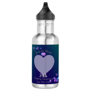 Photo for 24th Wedding Anniversary 532 Ml Water Bottle