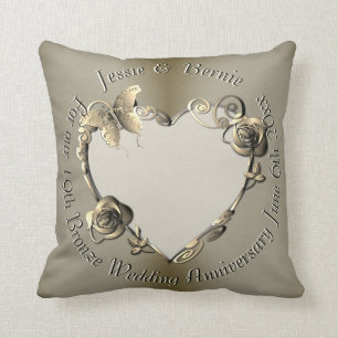 Photo for 8th,19th Wedding Anniversary Rose Heart Cushion
