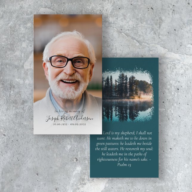Photo Forest Memorial Prayer Card (Creator Uploaded)