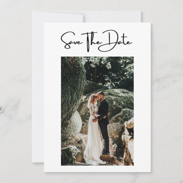 Photo Formal Elegant Modern Wedding Save The Date (Front)
