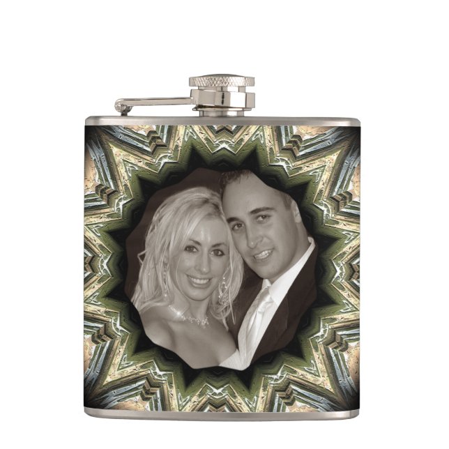 Photo Frame 14 Wrapped Flask (Front)