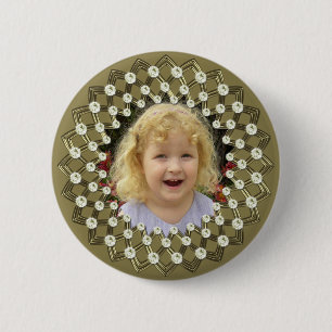 Photo frame 6 cm round badge
