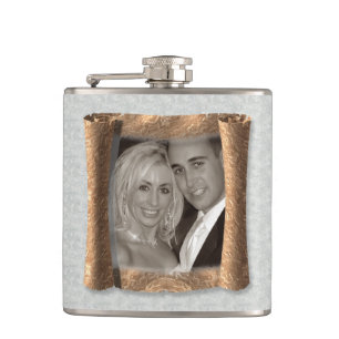 Photo Frame 7 Wrapped Flask