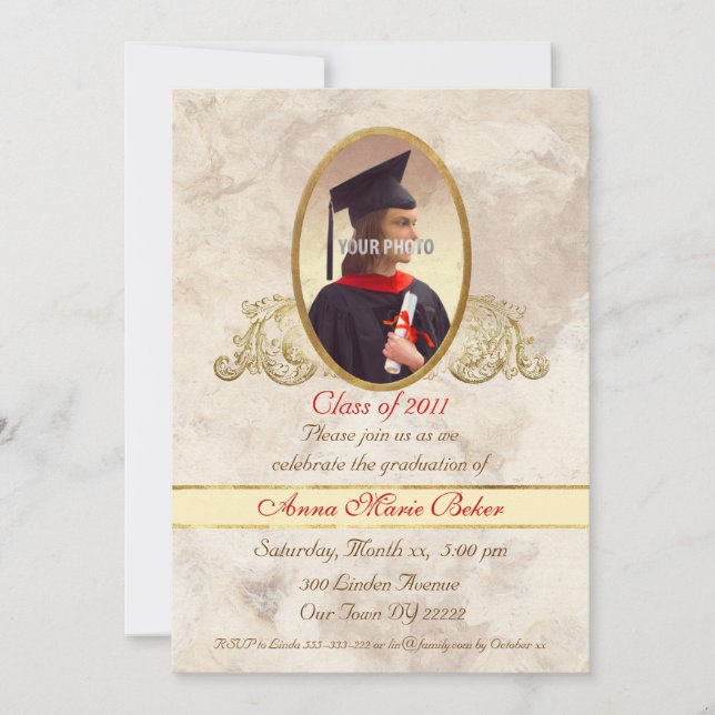 Photo Frame Graduation Celebration Invitation (Front)