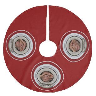 Photo Frame Personalizable Template Brushed Polyester Tree Skirt