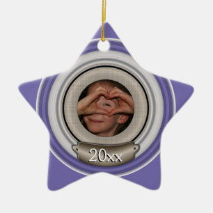 Photo Frame Personalizable Template Ceramic Tree Decoration