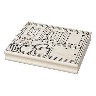 Photo Frame Pin Ornament Wood Art Stamp