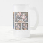 Photo Frosty Glass Mugs - personalised Collage Mug