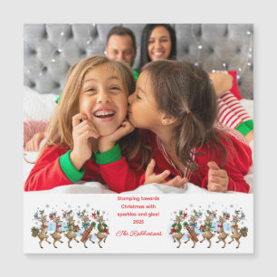 Photo Fun Marching Stomping Christmas Reindeers 