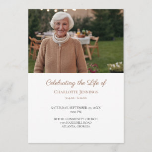 Photo Funeral Memorial Order of Service Program Programme
