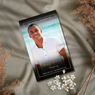 Photo Funeral Memorial Prayer cards