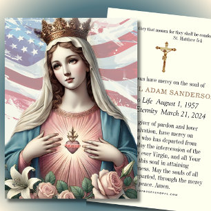 Photo Funeral Memorial Sympathy American Flag