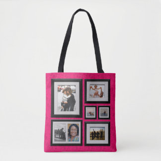 Photo Gallery Tote with Pink Background
