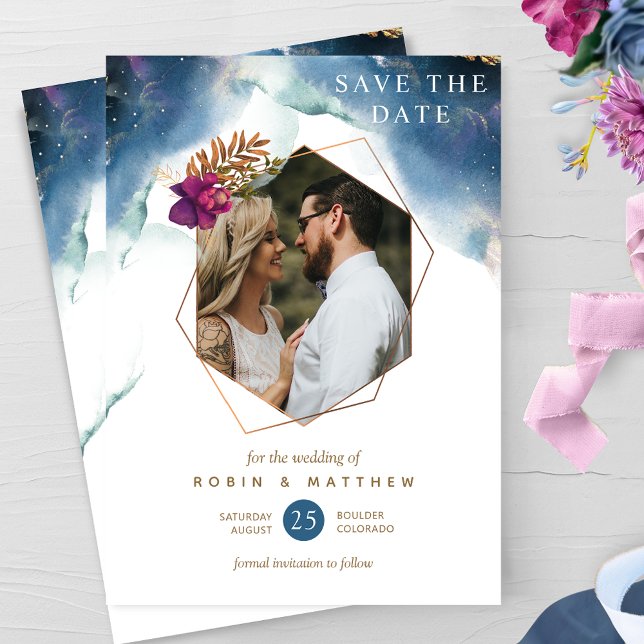 Photo, Geometrical Celestial Mystic Garden Wedding Save The Date (Creator Uploaded)