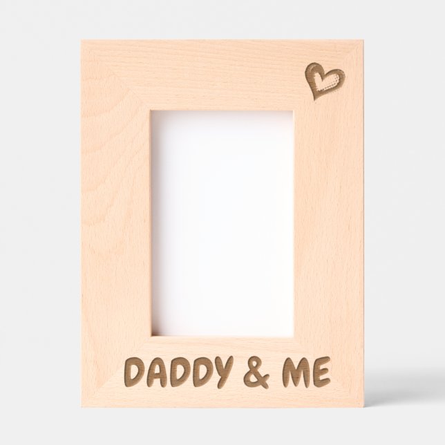 Photo Gift For Dad, Daddy & Me Picture Frame,  Etched Frames (Front)