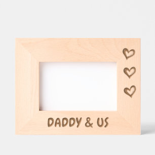 Photo Gift For Dad, Daddy & Us Picture Frame, Etched Frames