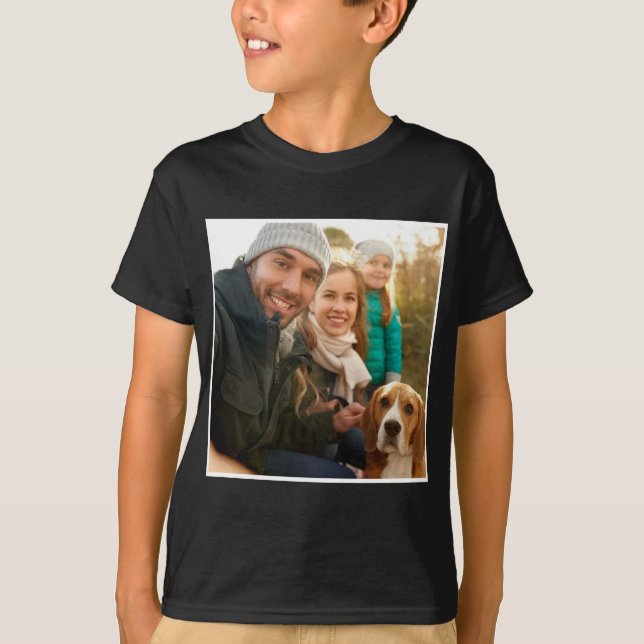 Photo Gift | Modern Personalised Family Photo T-Shirt (Front)