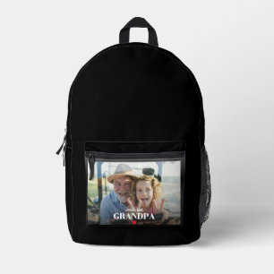 Photo Gift World's Best Grandpa  Printed Backpack