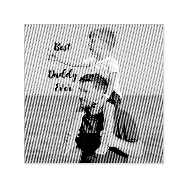 Photo Gifts for Dad Sticker Self-inking Stamp (Design)