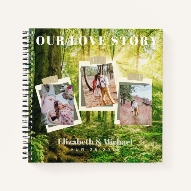 PHOTO Gifts for Newlyweds OUR LOVE STORY Custom Notebook (Front)