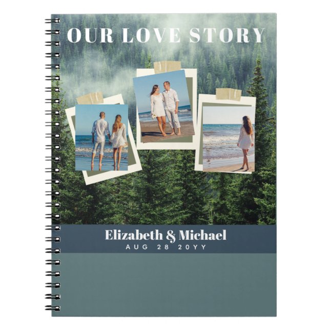 PHOTO Gifts for Newlyweds OUR LOVE STORY Custom Notebook (Front)