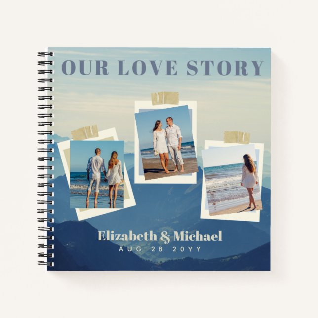 PHOTO Gifts for Newlyweds OUR LOVE STORY Custom Notebook (Front)