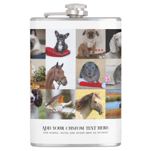 PHOTO GIFTS MOM DAD GRANDPA GRANDMA PETS FRIENDS   HIP FLASK