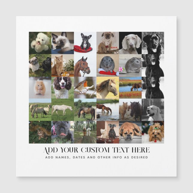 PHOTO GIFTS MOM DAD GRANDPA GRANDMA PETS FRIENDS   MAGNETIC INVITATION (Front)