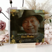 Photo Gold Confetti Happy Retirement Party Guest