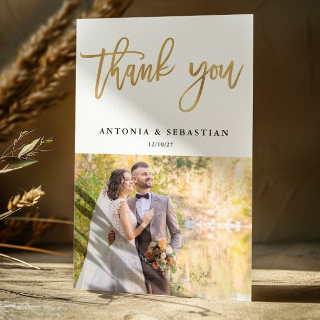Photo Gold Letters Wedding Thank you (Creator Uploaded)