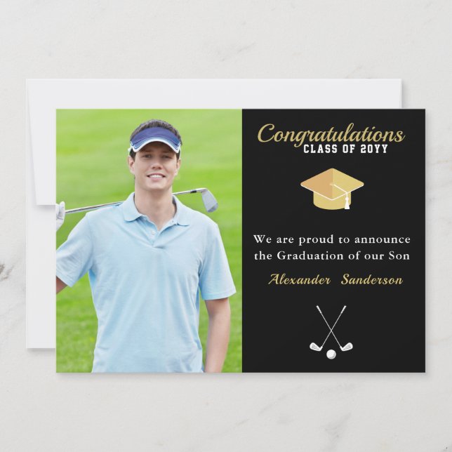 Photo Golf Class of 2022 Graduation Announcement (Front)