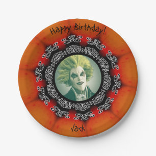 Photo Gothic Happy Birthday/Halloween Paper Plate