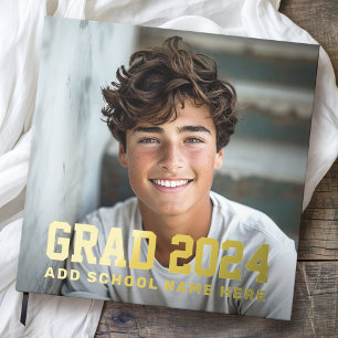 Photo grad class of year name or school graduation guest book