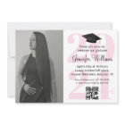 photo graduation 2024 party qr code minimal pink