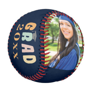 Photo Graduation 2025 Keepsake Script Custom Grad Baseball