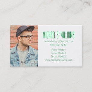 Photo Graduation Abstract Watercolor Calling Card
