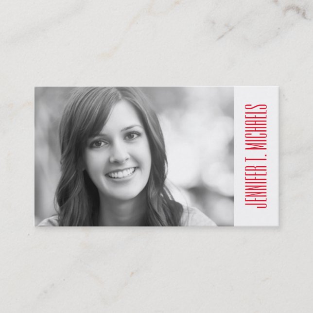Photo Graduation | Anchor And Heart Pattern Calling Card (Front)