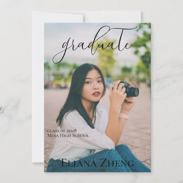 Photo Graduation Announcement Card (Front)