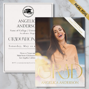 Photo Graduation Announcement Foil Invitation