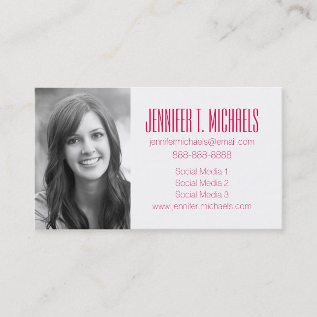 Photo Graduation | Art Red Avant-garde Calling Card (Front)