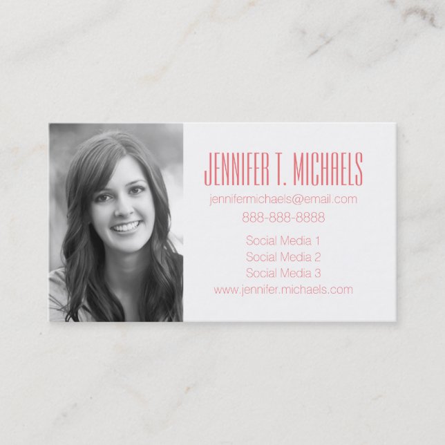 Photo Graduation | Baroque style damask background Calling Card (Front)