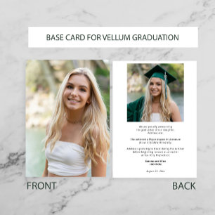 Photo graduation BASE for graduation announcement