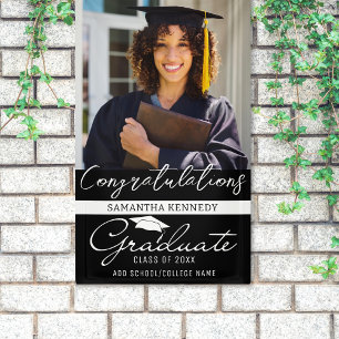 Photo Graduation Class Of 2023 Black Congrats Grad Banner